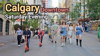 Calgary Downtown on Saturday evening | Calgary Alberta Canada #Calgary #Alberta #Canada