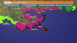 Thursday 3AM Weather Update: Tropics quiet following Francine, storm surge warning remains