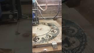 Cnc router epoxy dökümü sonrası yüzey düzeltme.