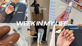 week in my life - nail appointment, pedicure, Shein haul, girls night, hair care, shopping