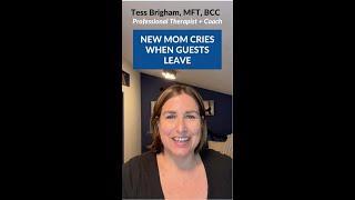 Postpartum Loneliness: New Mom Cries and Feels Emotional When Guests Leave