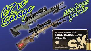 Savage MKII BTV VS CZ457 LRP Head to Head at 100 and 200 yards with SK Long Range Match