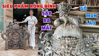 Siêu phẩm bộ bàn ghế Rồng Đỉnh gỗ Mun Lào sắp ra mắt tại Đồ gỗ Vương Thao