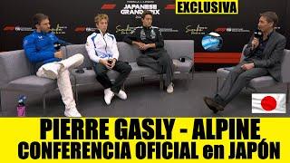 PIERRE GASLY CONFERENCIA OFICIAL F1 JAPÓN GP EQUIPO ALPINE F1 DE FRANCO COLAPINTO Y JACK DOOHAN