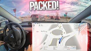 Tesla FSD 13 Dominates Difficult Roundabouts / Actually Smart Summon