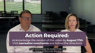 NAMLS Video Announcement- ACTION REQUIRED!