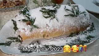 Yeni yıl keki Happy new year cake Elmalı Rulo kek