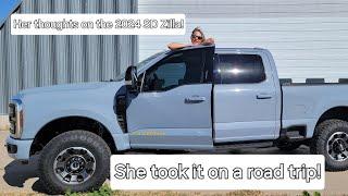 Road Trip and she drove!  Wife reviews the 2024 Ford Super Duty 7.3 Godzilla Tremor!