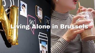 Brussels Vlog | Studying, Jungwon Enhypen's Birthday Project, What I eat, Living Alone️