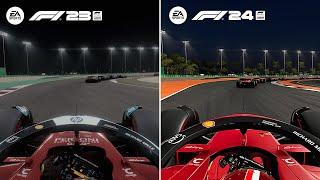 F1 23 vs F1 24 - Side by Side Direct Graphics Comparison - RTX 4090 PC Max Settings Gameplay!