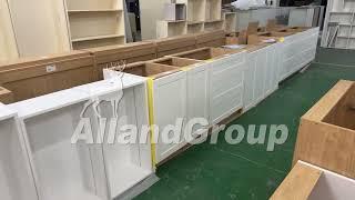 AllandCabinet pre-installs the custom cabinets in the factory to ensure that the size is correct.