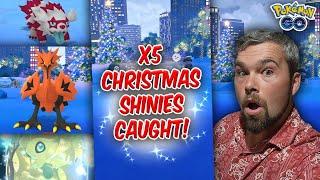 We Found it! Christmas Shinies Caught! Galarian Zapdos! & More! (Pokémon GO)