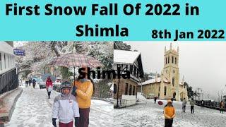 First Snowfall In Shimla 2022 || Shimla Snowfall 8th Jan 2022 || First Snowfall Shimla