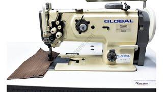 Global WF 1516 (8 Mm) Twin Needle Walking Foot Needle Feed Sewing Machine