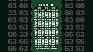 Can You Spot The 36 Before Time Runs Out? #shorts
