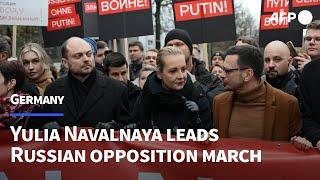 Yulia Navalnaya leads exiled Russian opposition march in Berlin | AFP