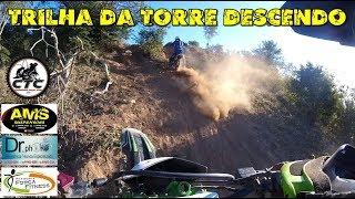 Trilha da Torre Descendo - Tornado 293 Xr 200 crf 230 Xlr Ttr 125 Xlr Dr 350 cc - Treinando o Filhão