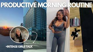 5AM PRODUCTIVE MORNING ROUTINE + GIRL TALK | new habits, becoming your best self, motivation + more