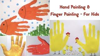 How to make Hand Painting for Kids | Easy Finger Painting  | DIY | Crafts At Ease | Craftisode 31