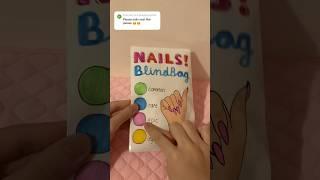 paper nails blind bag!  #nails #papercraft #diy #craft #asmr #blindbag #papersquishy #shorts