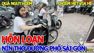 NÍN THỞ - ĐƯỜNG PHỐ SÀI GÒN NGẬP RÁC & XE CỘ CHẠY TÁN LOẠN BUÔN BÁN CHIẾM HẾT VỈA HÈ NGƯỜI ĐI BỘ