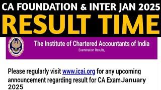 CA Inter & Foundation Jan 2025 Result Time