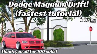 Dodge Magnum Drift Tune! (Fastest tutorial record) 11/15 (Roblox SWFL Tunes)