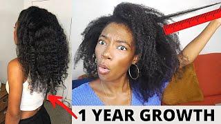 *SHOOK* Length Check on my Natural Hair 1 YEAR after breakage | Retaining length