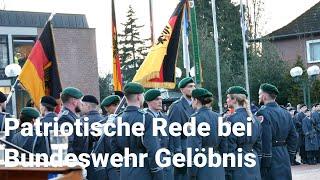 Bundeswehr Rekrut hält beeindruckende Rede während Gelöbnis in Munster - Panzerlehrbataillon 93