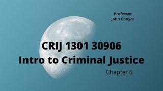 CRIJ 1301 30906 Intro to Criminal Justice Chapter 6