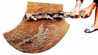 Restoration very old giant ax | Restore the butcher ax