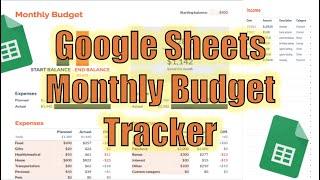 Monthly Budget Tracker in Google Sheets! (FREE!)