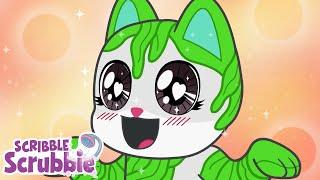 There's a Monster in the Sea!!  Crayola Scribble Scrubbie | Funny Cartoons for Kids