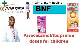 Paracetamol & Ibuprofen doses in children [ GPHC Exam revision, preregistration exam]