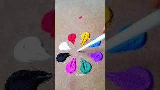 Simple Rangoli || Satisfying Rangoli colour  #shorts #ytshorts #rangoli #satisfying #asmr