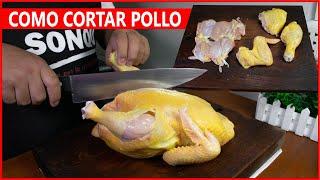 COMO CORTAR UN POLLO ENTERO PASO A PASO | Como limpiar el pollo  rápido y fácil