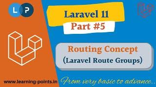 Laravel Route Groups | Laravel 11 | Laravel tutorial | Learning Points