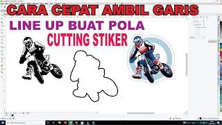 CARA MEMBUAT GARIS POLA CUTTING STIKER DENGAN CEPAT PEMULA 5MENIT PASTI BISA