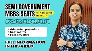 Low Budget Private & Semi Govt MBBS Colleges state wise all information in this video, #lowfeembbs