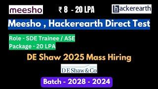 Direct Test Hiring 2024 | OFF Campus Hiring | 2025 batch hiring off campus | hire me plz