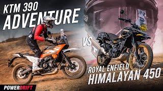 2025 KTM 390 Adventure vs Royal Enfield Himalayan 450 | The best ADV motorcycle is? | PowerDrift