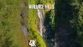 Beauty of Wallace Falls for iPhone or Tablet - Relax & Sleep - 4K Scenic Nature for Vertical Display