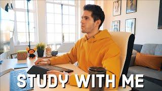 REAL TIME STUDY WITH ME (no music): 2.5 hours Pomodoro session (background noise) | KharmaMedic