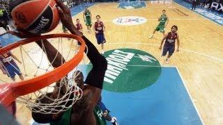 Diamantidis Awesome alley-oop to Lasme! Magic Assist - Powerfull Dunk!