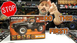 HPI VENTURE 18: 1/18 SCALE BRUSHED RTR UNBOXING AND RUN