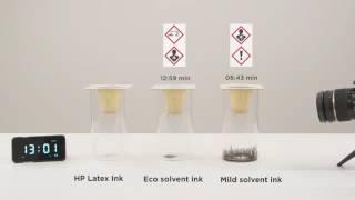 Sicilsat presenta: HP Latex Inks vs solvent inks… in cups!