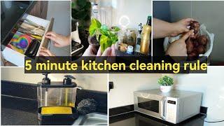 5 minutes kitchen cleaning habits | wonderful kitchen cleaning tips & tricks | kitchen hacks