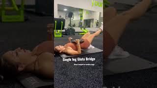 Single Leg Glute Bridge on mat