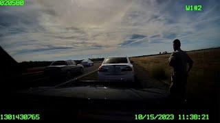 CHP dashcam video shows man shooting at CHP officer, stealing and crashing patrol car