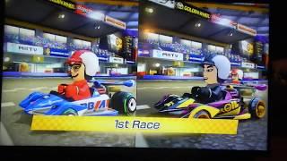 Mario Cart 8 split screen maddness with ghost gamer360